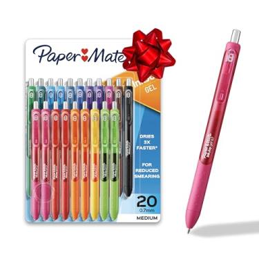 Imagem de Paper Mate Canetas de gel InkJoy, ponta média (0,7 mm), cores sortidas, 60 unidades – material de volta às aulas, essenciais para professores, diário, escrita, anotações, pacote com 3