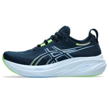 Imagem de ASICS Tênis de corrida masculino Gel-Nimbus 26, Azul francês/limão elétrico, 44
