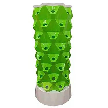 Imagem de Torre hidropônica, kit de cultivo aeropônico de torre de jardim, sistema de cultivo aquapônico para ervas, frutas e vegetais com bomba hidratante, temporizador, adaptador, canteiro de semeadura e