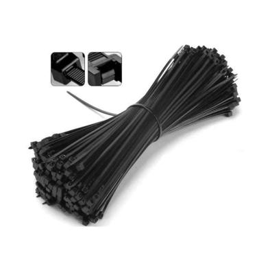 Imagem de Kit 50 Un. Abraçadeira De Nylon Preto