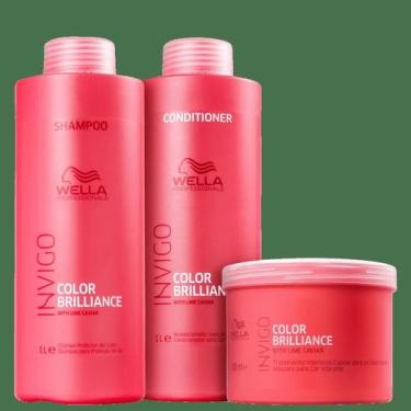 Imagem de Kit Wella Professionals Invigo Color Brilliance Trio Shampoo Condicion