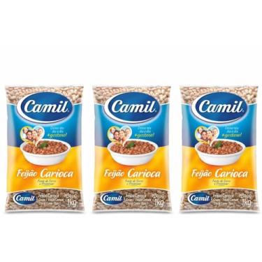 Imagem de Feijão Carioca Camil 1kg, 3 Unidades