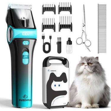 Imagem de Aparador de Pelos para Gatos FuzzyFix Kit Sem Fio com Lâmina 5 em 1 5h