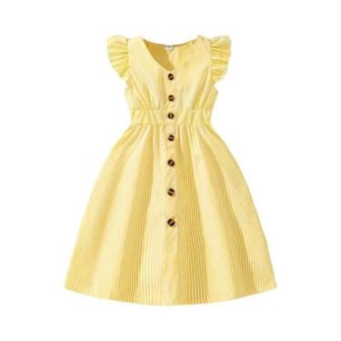 Imagem de Vestido De Verão Para Meninas De 8 a 12 Anos, Estilo Doce, Vestido Cas