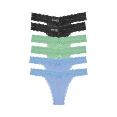 Imagem de Conjunto De 6 Tangas De Renda Floral, Cintura Baixa, Confortáveis, G-s