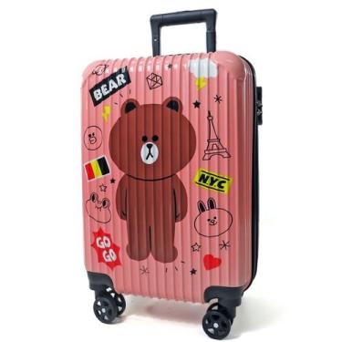 Imagem de Mala Infantil de Viagem e Escolar Urso Bear - Rose - Malissima, Rosa