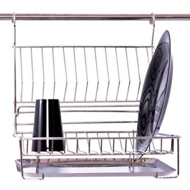 Imagem de Escorredor De Pratos Basculante 12 Pratos Inox - Jomer 3020