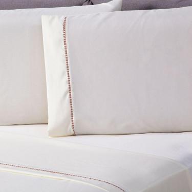 Imagem de Jogo De Cama Liso Palha Solteiro 3 Pçs Micropercal 180 Fios