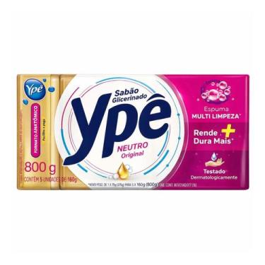 Imagem de Sabão em Pedra Glicerinado com 5 Unidades 800g Ypê