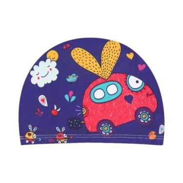 Imagem de Touca De Natação Infantil Com Desenho Animado, Tecido Elástico, Chapéu