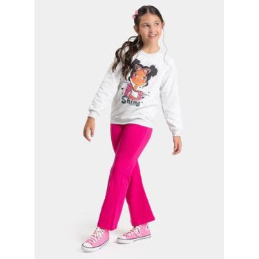 Imagem de Conjunto Inverno Menina Mescla Blusão em Moletom e Calça Bailarina Gar