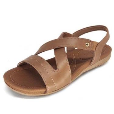 Imagem de Sandália Rasteira Usaflex Couro com Elástico-Feminino