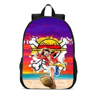 Imagem de Mochila Escolar Infanto Juvenil Anime One Piece Pirata Luffy Lançamento 0320-Unissex
