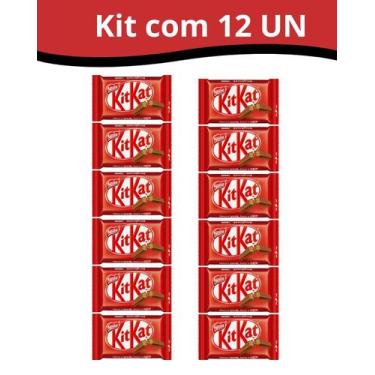 Imagem de Chocolate KitKat Ao Leite 41,5g Kit com 12 Barras Nestlé Wafer