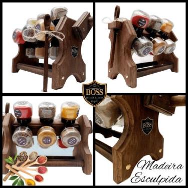 Imagem de Porta temperos Giratório BOSS com 12 Recipientes e colher dosadora - B