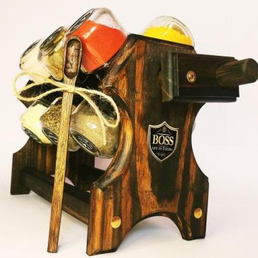 Imagem de Porta Temperos BOSS com Manivela e 12 potes e Colher Dosadora - BO0S A