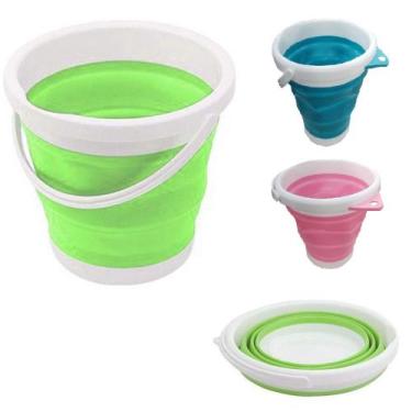 Imagem de BALDE DOBRAVEL CESTO PORTÁTIL SANFONADO FLASH MOP SILICONE 10L FLEXIVE
