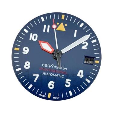 Imagem de Relógio De Mergulho Estilo Piloto Azul 29mm Com Mostrador E Ponteiros 