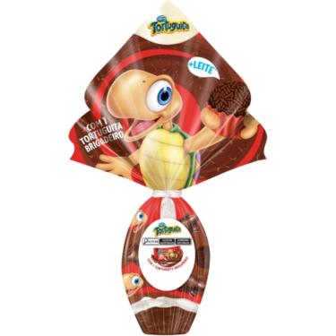 Imagem de Ovo de Páscoa Arcor Tortuguita Infantil Chocolate ao Leite Recheado com Brigadeiro 120g com Brinde