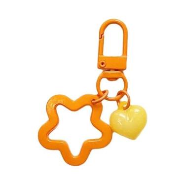 Imagem de Pingente De Chaveiro Acrílico Estrela Cereja Colorida 10pçs Com Argola