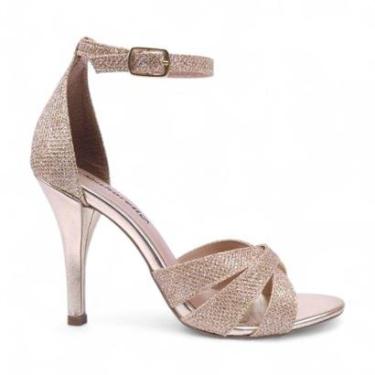 Imagem de Sandália Salto Alto Com Tiras Cruzadas Fecho Em Fivela-Feminino