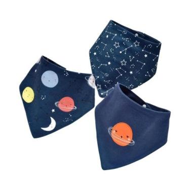 Imagem de Babadores De Algodão Com Estampa De Desenho Animado Para Bebês (Menino