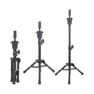 Imagem de Suporte Ajustável Para Perucas Com Braçadeira E Tripé Para Estilização