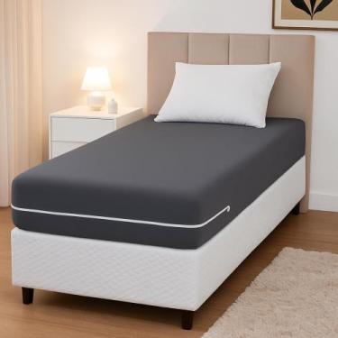 Imagem de Capa Colchão Solteiro Malha Gel Com Zíper Luxo - ANNY SHOP BORDADOS, C