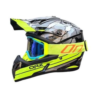 Imagem de Capacete De Motocicleta Feminino Adulto Certificado DOT Kask Cross Dow