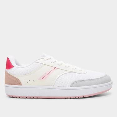 Imagem de Tênis Rainha Castle III Feminino, Branco, Rosa, 35