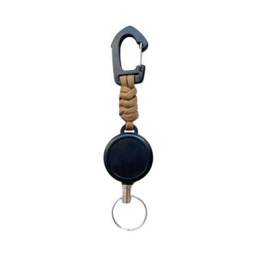 Imagem de Corda Retrátil Para Chaveiro Externo Com Fivela Circular De Tecido E F
