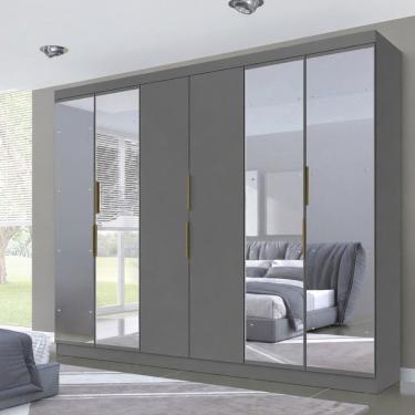 Imagem de Guarda-roupa Casal 6 Portas 4 Gavetas Premium Yescasa Onix