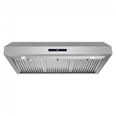 Imagem de Coifa de embutir sob gabinete 91cm Cosmo inox Haven 380 m³/h filtros baffle LED comando touch 110V