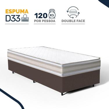 Imagem de Cama Box com Colchão de Espuma D33 Double Face Territory Hellen Solteiro 88cm
