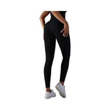 Imagem de Calças De Yoga Sem Costura De Cintura Alta Para Mulheres, Leggings De 