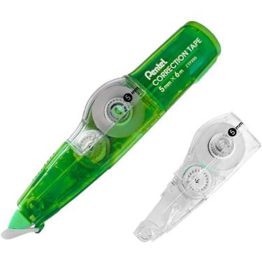 Imagem de Fita Corretiva com Refil Pentel com Refil 5mm X 6m Secagem Rápida Longa Duração 1 Unidade Verde