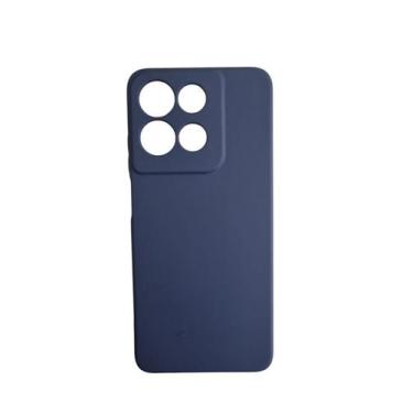 Imagem de Capa Capinha Case Silicone Aveludado Para Moto G15 Azul Marinho - LXL