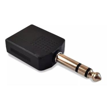 Imagem de Plug Adaptador P10 Macho Para 2 P10 Femea Jack Estereo - MXT
