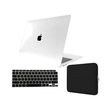 Imagem de Kit capa case para macbook air 15.3" a2941 a3114 a3241 + protetor tecl