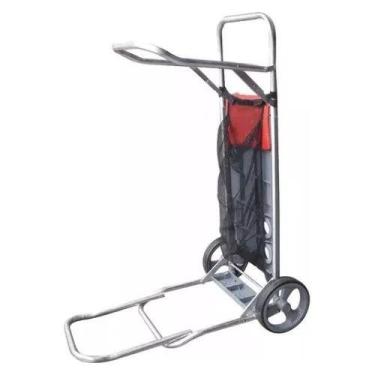 Imagem de Carrinho De Praia Fish Car Com Avanço Para Caixa Térmica - Botafogo