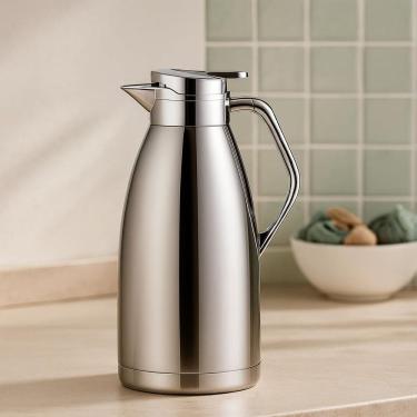 Imagem de Garrafa Jarra Térmica Inox Europeia Clássica Premium Café Água 2l