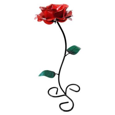 Imagem de Porta Velas Em Formato De Rosa Em Ferro Artesanal - Empório Artes