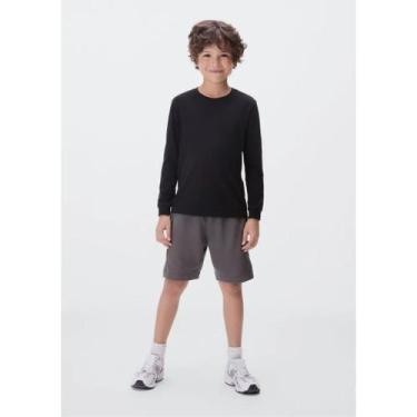 Imagem de Camiseta Manga Longa Básica Menino Hering Kids Ref. 5CMY, Preto, 10