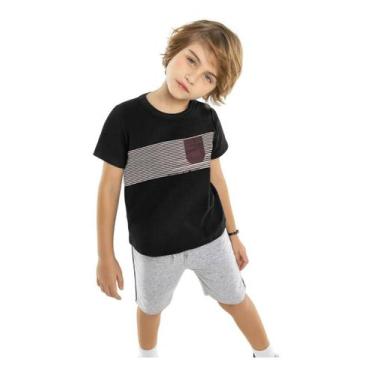 Imagem de Conjunto Infantil Menino Roupa Bermuda Short Camiseta Verão - Rovitex 