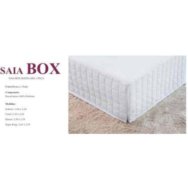 Imagem de Saia para cama box matelada branca bella super king - Bella enxovais 