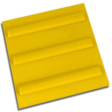 Imagem de Piso Direcional Amarelo 20x20cm Amarrado com 20 Peças 0,80m2 para Calçadas e Passeios A...
