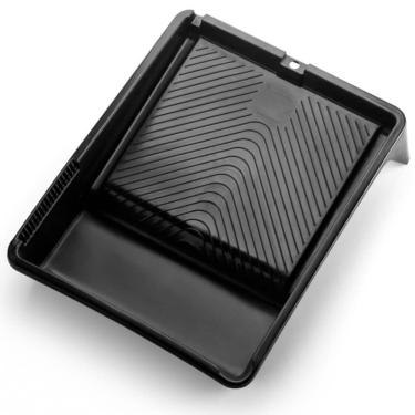 Imagem de Bandeja Plástica para Pintura 1415P Capacidade 1,3L Acabamento Liso Preto Pincéis Atlas
