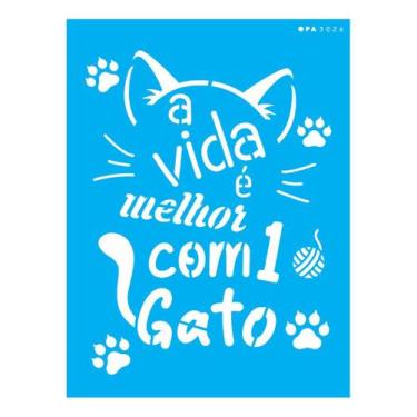 Imagem de Stencil Opa 15x20 Pet Frase a Vida É Melhor 3026