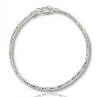 Imagem de Pulseira Pipoca 2mm 18cm Prata Legitima 925 - Lojas La&Ny, 18 cm, Prat