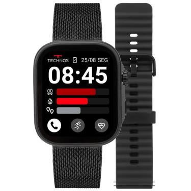 Imagem de Smartwatch Technos Connect Max Call TMAXCAA-9P Tela Amoled 1.99 Polegadas com Chamadas Bluetooth Preto